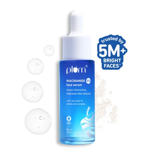 Plum 5% Niacinamide Face Serum With Rice Water & Amino Acid Complex 30ml
