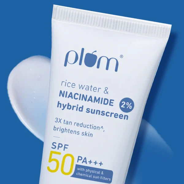 Plum 2% Niacinamide & Rice Water SPF 50 PA+++ Hybrid Sunscreen ? 50g