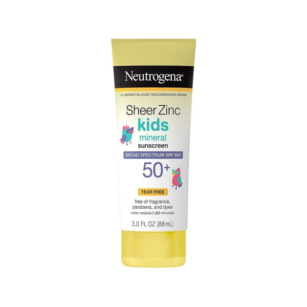 Neutrogena Sheer Zinc Kids Mineral Broad Spectrum SPF 50+ Sunscreen (88ml)