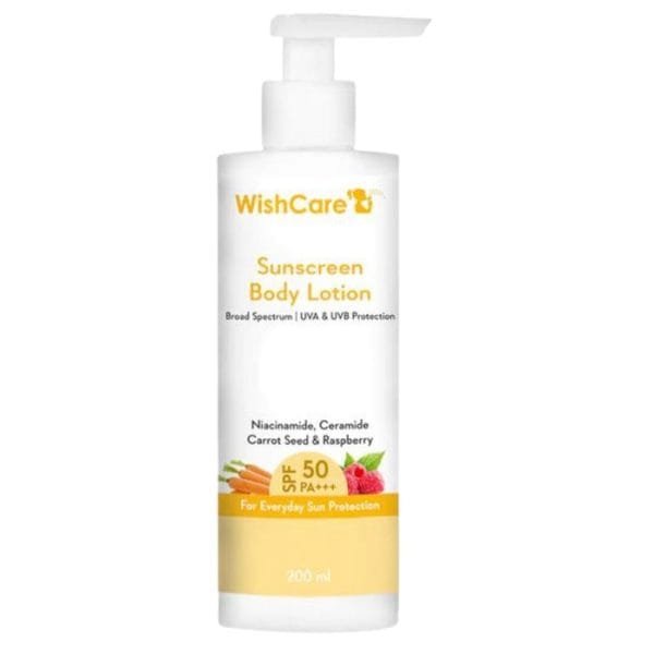 Wishcare SPF 50 Sunscreen Body Lotion - PA+++ UVA & UVB Protection with No White Cast 200ml