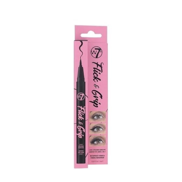 W7 Flick & Grip 2 In 1 Adhesive Eyeliner Pen Black/Noir