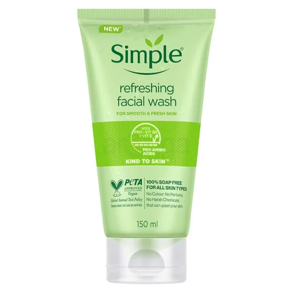Simple Kind To Skin Refreshing Facial Wash Gel 150ml