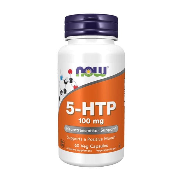 Now Foods Supplements 5-HTP 100mg – 60 Veg Capsules