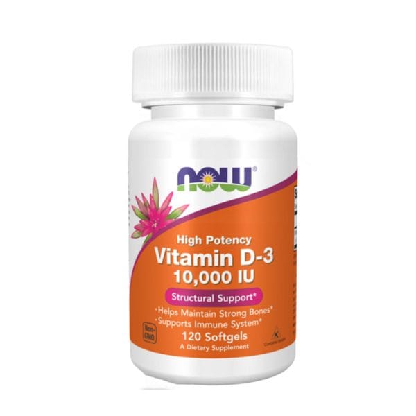 NOW Foods Vitamin D-3 10000 IU – 120 Softgels