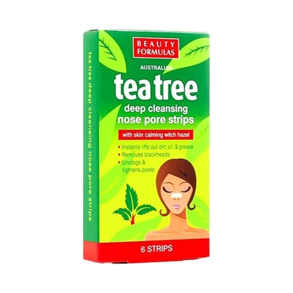 Beauty Formulas Nose Pore Strips Tea Tree 6pcs