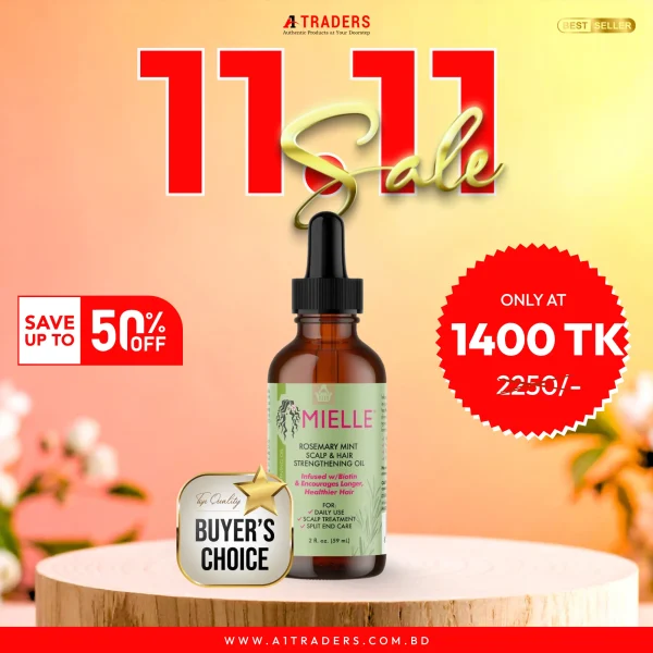 Mielle Organics Rosemary Mint Light Scalp & Hair Strengthening Oil 59ml