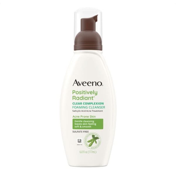 Aveeno Positively Radiant Clear Complexion Foaming Cleanser Acne Prone Skin – 177ml