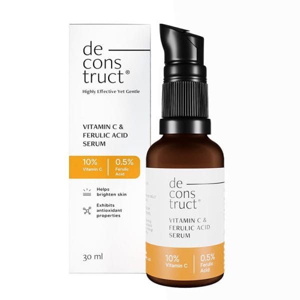 Deconstruct Vitamin C Serum For Face – 10% Vitamin C + 0.5 % Ferulic Acid – 30ml