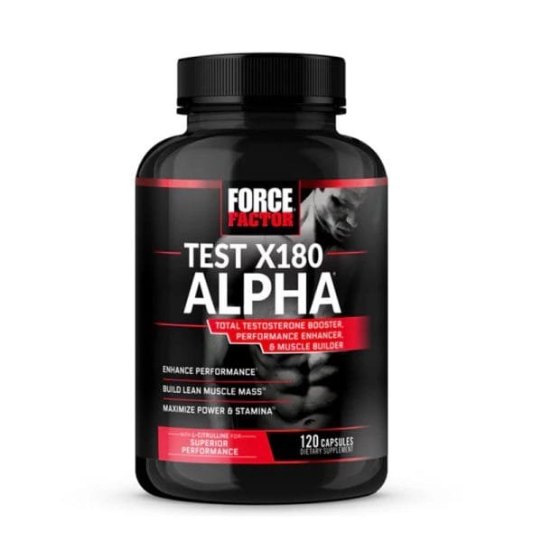 FORCE FACTOR Test X180 Alpha Testosterone Booster – 120 Tablets