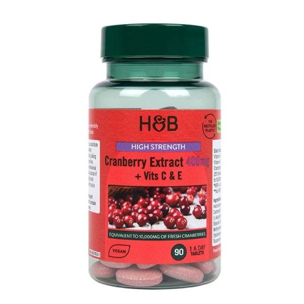 High Strength Cranberry Extract 400mg – 90 Tablets