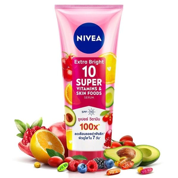 NIVEA Extra Bright 10 Super Vitamins & Skin Foods Serum – 320ml