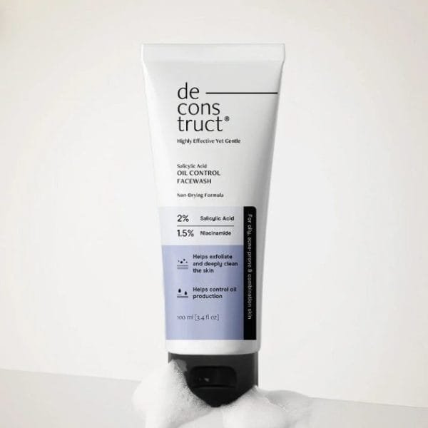 Deconstruct Salicylic Acid Oil Control Face Wash 0.5 percent Salicylic Acid plus 1 percent Niacinamide 100 ml