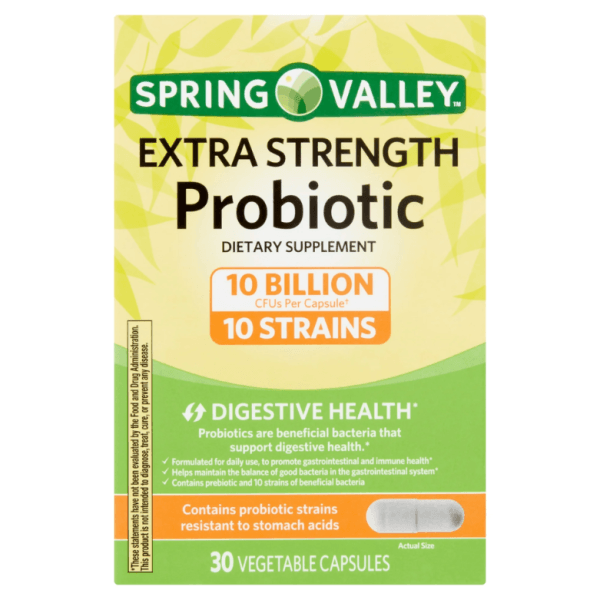 Spring Valley Extra-Strength Probiotic Vegetable 30 Capsules
