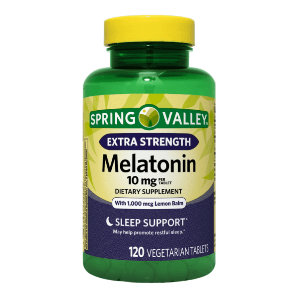 Spring Valley Extra Strength Melatonin Tablets Dietary Supplement, 10 mg, 120 Count
