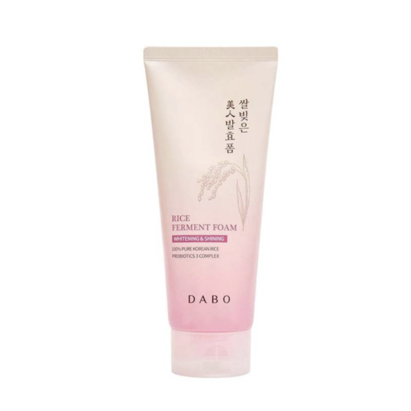 Dabo Whitening & Shining Rice Ferment Foam Face Wash 180ml